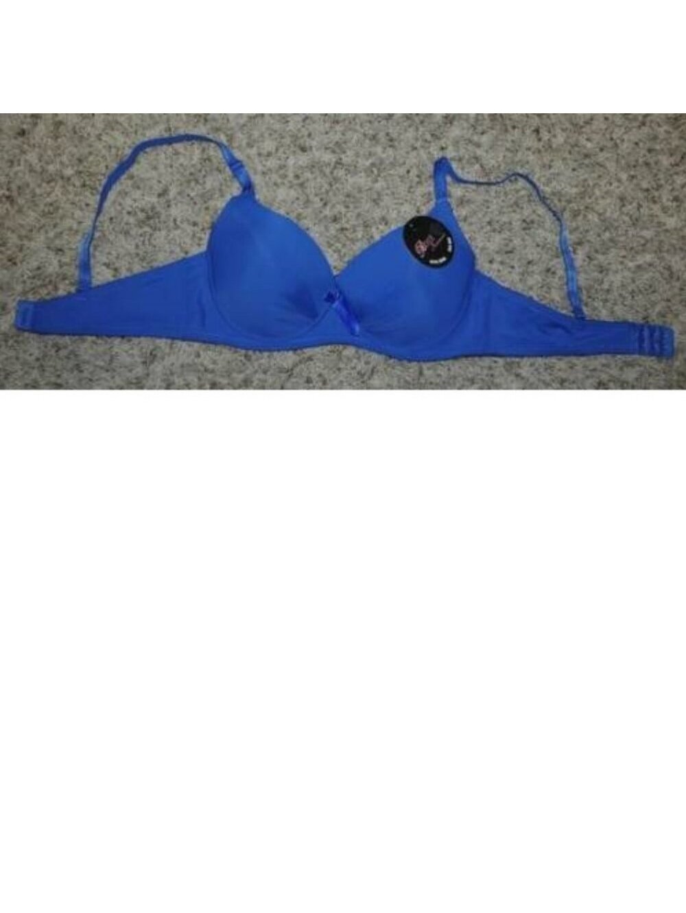Rose Intimates Push Up Bra 36C Blue Underwire Padded Cups Rear Closure